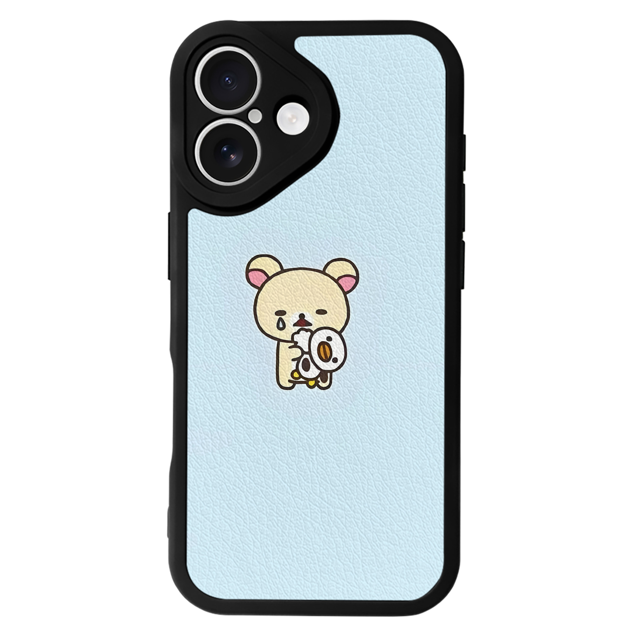 （画像用） リラックマ リラックマ キイロイトリ Rilakkuma Korilakkuma Kiiroitori 【iPhone 16シリーズ対応】シリコンスマホケース（レザー調） 材質：シリコン